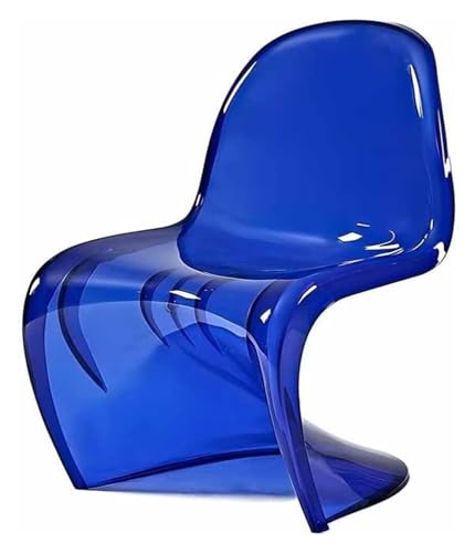EBZFASO Esszimmer- und Küchenstühle PP Armless S-Shaped Cantilever Chair Multicolor 49x50x85cm(Blue) von EBZFASO