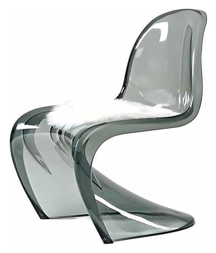 EBZFASO Esszimmer- und Küchenstühle PP Armless S-Shaped Cantilever Chair Multicolor 49x50x85cm(Grigio) von EBZFASO