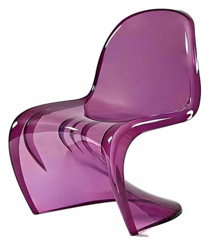 EBZFASO Esszimmer- und Küchenstühle PP Armless S-Shaped Cantilever Chair Multicolor 49x50x85cm(Purple) von EBZFASO