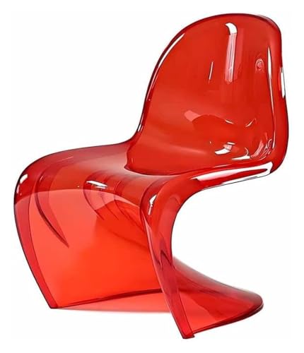 EBZFASO Esszimmer- und Küchenstühle PP Armless S-Shaped Cantilever Chair Multicolor 49x50x85cm(Red) von EBZFASO