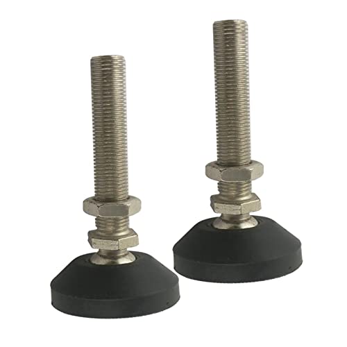 EBZFASO Möbel-Nivellierfüße 2 stücke Verstellbare Möbel Nivellierungsfüße M12-M16 Gewinde 50-150mm Höhe 60mm Basis(60xm16x100mm) von EBZFASO