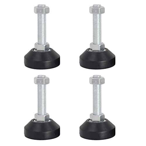 EBZFASO Möbel-Nivellierfüße Nivellierfüße 4er-Pack Stahl und PVC M12-Gewinde 80x150mm 150kg Tragkraft von EBZFASO