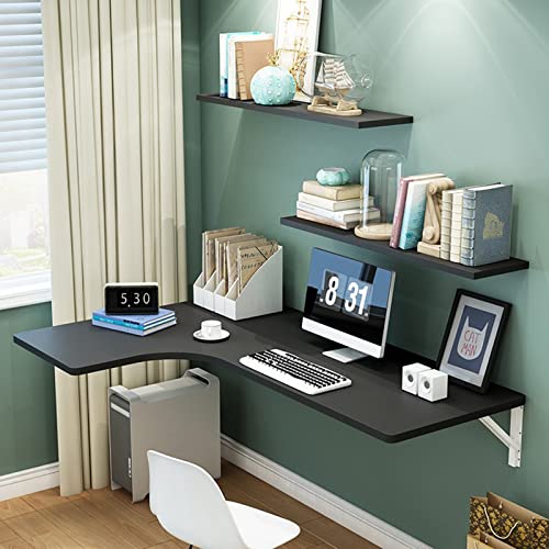 EBZFASO Schwimmender Wandklapptisch for Waschküche und Schlafzimmer, platzsparender Klapptisch mit Klappdesign(Blackleft,120 * 70 * 50cm) von EBZFASO