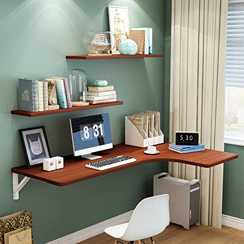 EBZFASO Schwimmender Wandklapptisch for Waschküche und Schlafzimmer, platzsparender Klapptisch mit Klappdesign(Walnutright,80 * 70 * 50cm) von EBZFASO