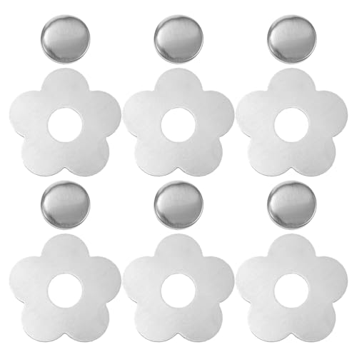 EBZFASO Tischdeckenklammern Tischdeckenhalter-Klammer, Tischtuchklammern 6er-Pack Silber 5,9x5,9cm von EBZFASO