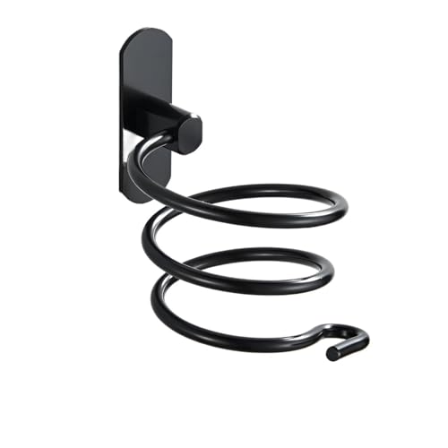 EBZFASO Universeller Haartrocknerhalter, 2er-Pack Haartrocknerhalter zur Wandmontage, Mehrfarbig(Black) von EBZFASO
