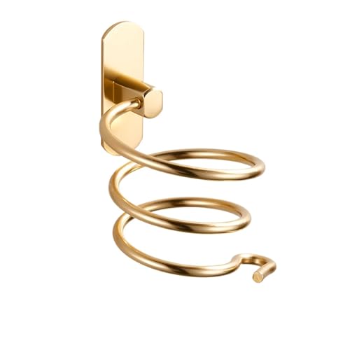 EBZFASO Universeller Haartrocknerhalter, 2er-Pack Haartrocknerhalter zur Wandmontage, Mehrfarbig(Gold) von EBZFASO