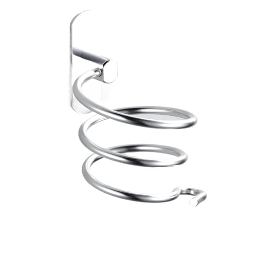 EBZFASO Universeller Haartrocknerhalter, 2er-Pack Haartrocknerhalter zur Wandmontage, Mehrfarbig(Silvery) von EBZFASO