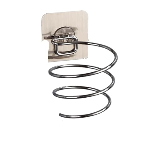 EBZFASO Universeller Haartrocknerhalter, Haartrocknerhalter zur Wandmontage ohne Bohren, Silber, 2er-Pack von EBZFASO