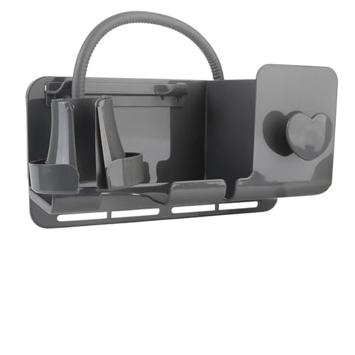 EBZFASO Universeller Haartrocknerhalter, Wandmontierter Haartrockner- und Styling-Tool-Halter Grau von EBZFASO