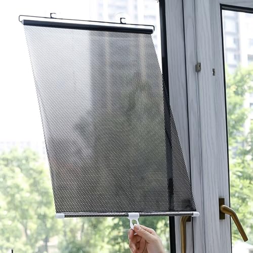 EBZFASO Verdunkelungsrollos Temporäre Jalousien for Fenster, Schutz und Absicherung(58 * 125cm) von EBZFASO