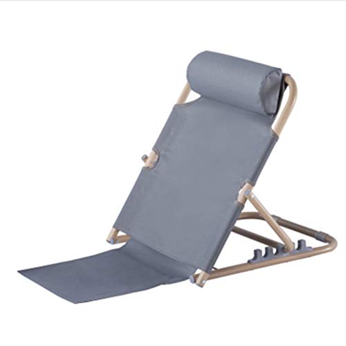 EBZFASO Verstellbare, klappbare Bettlehne mit Armlehnen Bettrückenlehne, Kopfstütze, Lordosenstütze, 5-7 Positionsverstellung, Falten, 2 Farben, 2 Größen(Grey,62cm) von EBZFASO