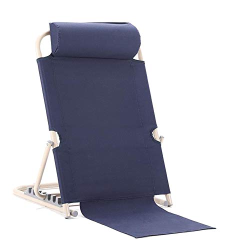 EBZFASO Verstellbare, klappbare Bettlehne mit Armlehnen Bettrückenlehne mit Mehreren Positionen for Sitzen, Lesen, Essen, Fernsehen, Blau, mehrere Größen(62cm) von EBZFASO