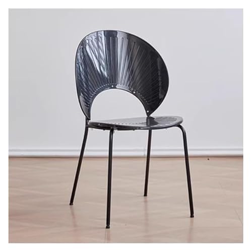 Esszimmer- und Küchenstühle Shell Esszimmerstuhl mit Kissen und Rädern, Mehrfarbig, mehrere Größen(Black) von EBZFASO
