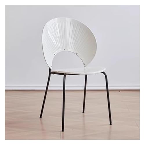 Esszimmer- und Küchenstühle Shell Esszimmerstuhl mit Kissen und Rädern, Mehrfarbig, mehrere Größen(White) von EBZFASO