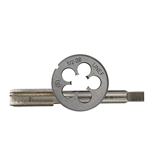Gewindebohrer 2-teiliges UNEF UNF UNC- und Matrizenset, Schnellarbeitsstahl-Metall-Gewindeschneidwerkzeugset(5l8 18 UNF 2pc Set) von EBZFASO