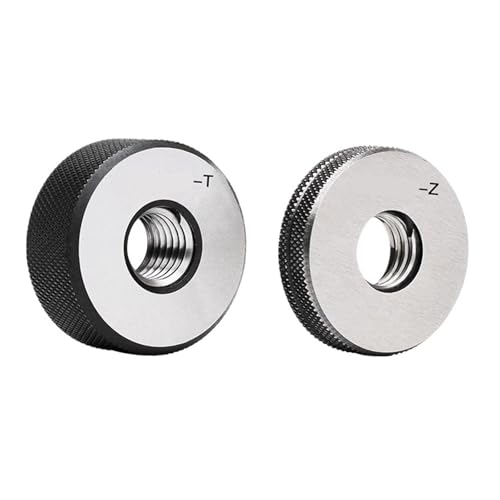 Gewindelehrdorn 1 Set M20-M27 Standard Metric Feine Zahn Gewinde Ring Gauge Go-No Go Gauge(M24X0.75 6e T Z) von EBZFASO