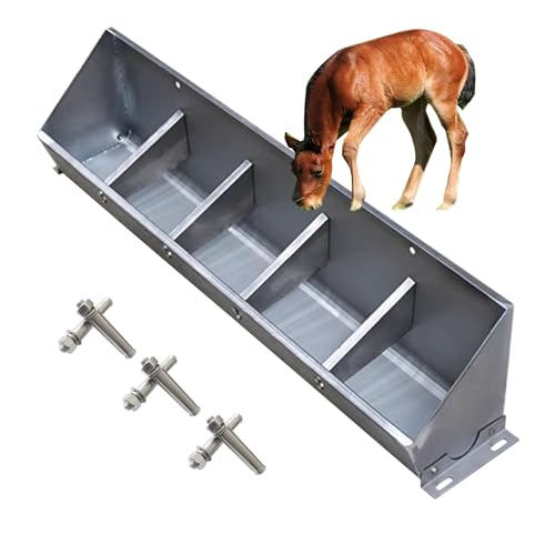 Hochleistungsfutterautomaten für landwirtschaftlic 2-in-1-Futtertrog aus Edelstahl for Nutztiere, mehrere Größen(L100 x W19 x H26cm) von EBZFASO