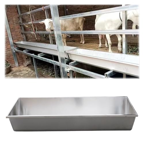 Hochleistungsfutterautomaten für landwirtschaftlic Viehfuttertrog Edelstahl Mehrere Größen 2 in 1 Design(L 3.3ft/100cm) von EBZFASO