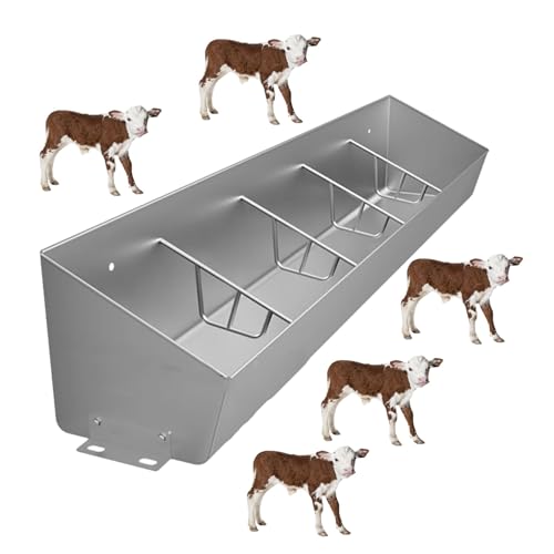 Hochleistungsfutterautomaten für landwirtschaftlic Viehfuttertrog for Aufhängen oder zur Bodenmontage, 120–200 cm(120cm Long/4 Bits) von EBZFASO