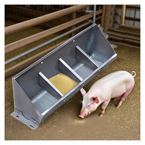 Hochleistungsfutterautomaten für landwirtschaftlic Viehfuttertrog mit Trennwand for 4–10 Bit-Optionen, mehrere Größen(19.7x7.5x10.2in/4bit) von EBZFASO