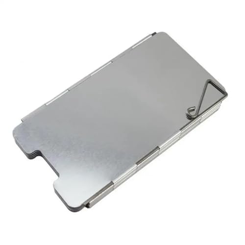 Kaminofen-Windschutzbleche Camp Herd Windschutzscheibe Faltbare 9 Platten Aluminium Legierung Outdoor Camping(9 Plates-1pc) von EBZFASO