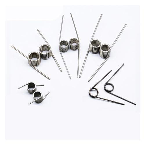 Kleine Torsionsfeder Torsionsfeder aus Edelstahl, 0,4 mm, links/rechts, 10 Stück, mehrere Größen(2.0mm-0.4mm(120 D),3.6mm(9 l)) von EBZFASO