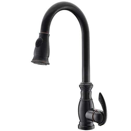 Küchenarmatur Pull-Down-Küchenarmatur 360 Rotation 2 Modus Sprayer Deck montiert Einzelgriff(Orb) von EBZFASO
