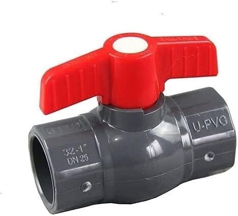 PVC-Kugelhähne PVC-Kugelhahn, grau, mehrere Größen, 20–110 mm ID for Garten-Aquarium(Inner Dia.63mm) von EBZFASO