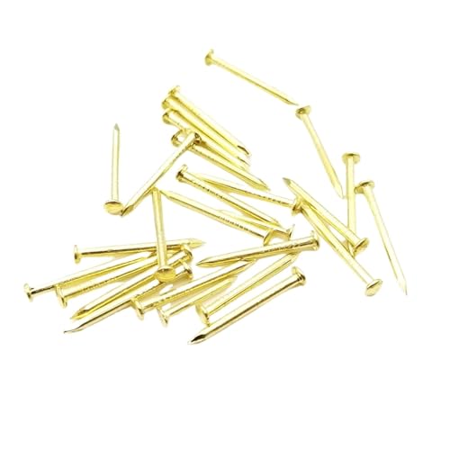 Polstermöbel-Nägel 200 Stück goldene Eisennägel mit rundem Kopf for Möbelscharniergehäuse, mehrere Größen(1.5x20mm) von EBZFASO