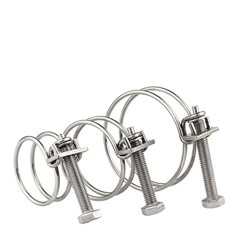 Schraubschlauchklemmen Doppeldraht-Schlauchschellen aus Edelstahl, mehrere Größen, 2 Stück(110120x3.0(2pcs)) von EBZFASO