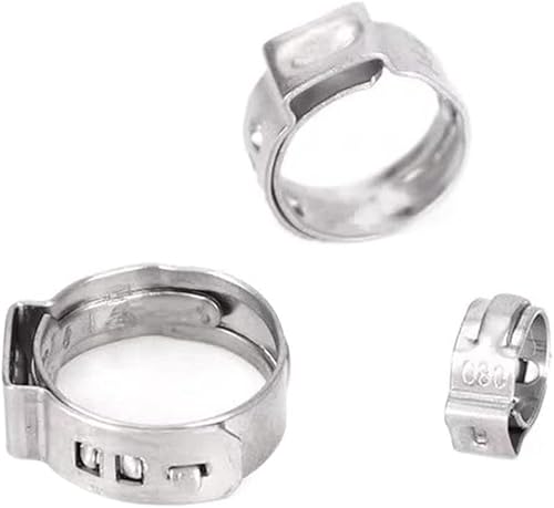 Schraubschlauchklemmen Schlauchschellen-Set, verstellbar, Edelstahl-Schellen, 10 Stück, mehrere Größen, SS304(8.8 10.5mm) von EBZFASO