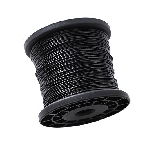 Stahlseil PVC-beschichtetes Drahtseilkabel aus Edelstahl 304, mehrfarbig, mehrere Größen(Black,50 METERS-1MM) von EBZFASO
