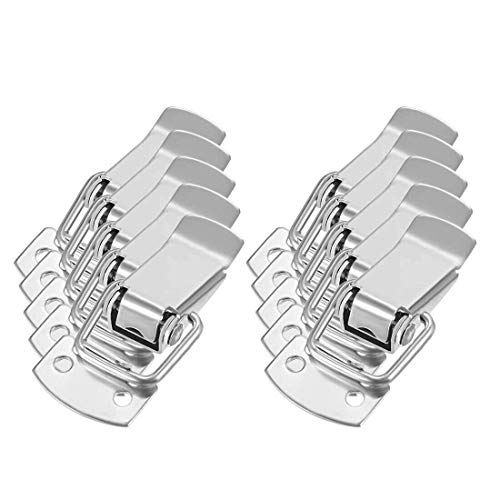 Türschlösser Türriegel Federbelasteter Knebelverschluss, Edelstahl, for Boxen, Haspe, Hakenverschluss, 8 Stück, 47,5 mm von EBZFASO