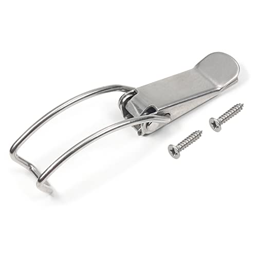 Türschlösser Türriegel Federbelasteter Knebelverschluss, Edelstahl 304, Silber, 87 x 23 x 15 mm, 10 Stück von EBZFASO