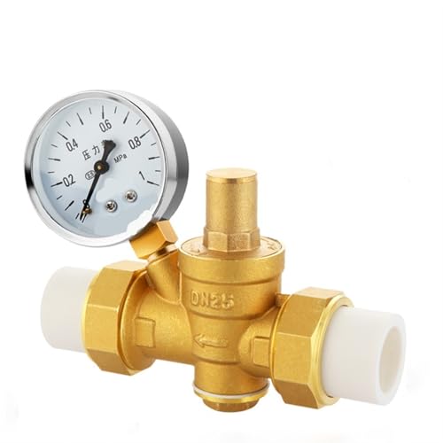 Ventil-Wasserdruckminderer-Manometer, Messing-PPR-heiße Schmelze-justierbare Druckminderventil-Messgerät-Option for Wassersysteme(Ppr40,Valve With Gauge) von EBZFASO