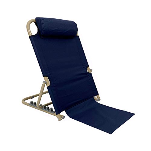 Verstellbare, klappbare Bettlehne mit Armlehnen Altenpflegestuhl, 7 Gänge, verstellbar, Faltbare Rückenlehne, Stahlrahmen, Oxford, Mehrfarbig, 50 x 51 x 72 cm(Blue) von EBZFASO