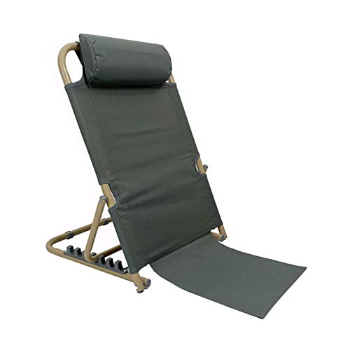 Verstellbare, klappbare Bettlehne mit Armlehnen Altenpflegestuhl, 7 Gänge, verstellbar, Faltbare Rückenlehne, Stahlrahmen, Oxford, Mehrfarbig, 50 x 51 x 72 cm(Grey) von EBZFASO