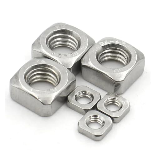 Vierkantmuttern 10er-Pack Vierkantmuttern aus Edelstahl 304 M3-M12(M5) von EBZFASO