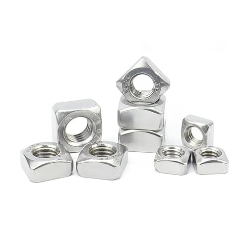 Vierkantmuttern A2 Edelstahl M3-M12 Vierkantmuttern 5-50 Stück(M8-10PCS) von EBZFASO