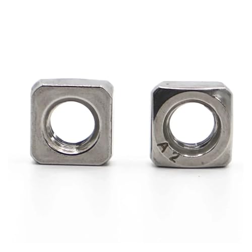 Vierkantmuttern DIN557 GB39 304 A2-70 Vierkantmuttern aus Edelstahl M3-M12, 7 Größenpackung(M10-5pcs) von EBZFASO