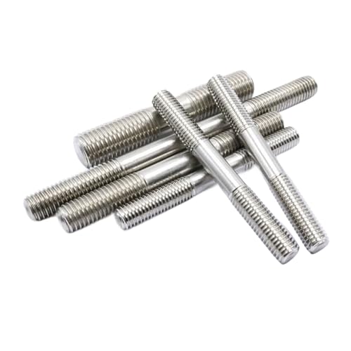 Vollgewindestange, lange Gewindeschraube Doppelend-Gewindestangen M6 M8 M10 304 Edelstahl 25mm-250mm GB901 1-10 Stück(M6x45 10pcs) von EBZFASO
