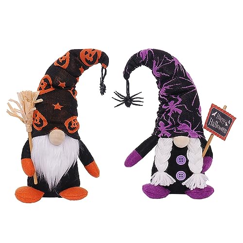 EBbels 2 Stück Halloween Deko Wichtel, Halloween Zwerg Plüschpuppe, Gesichtslose Puppe Elfe Spielzeug Schwedische Zwerg Plüsch Dekorationen Für Thanksgiving, Halloween (1) von EBbels
