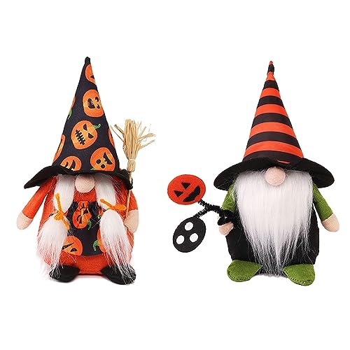EBbels 2 Stück Halloween Deko Wichtel, Halloween Zwerg Plüschpuppe, Gesichtslose Puppe Elfe Spielzeug Schwedische Zwerg Plüsch Dekorationen Für Thanksgiving, Halloween (3) von EBbels