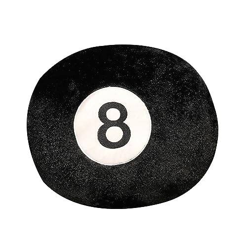 EBbels Black Billard 8 Ball Plüsch Kissen, 35 cm Simulation Weiches Plüsch, Rundes Gefülltes Sofakissen Wurfkissen Für Zuhause, Schlafzimmer, Sofa, Couch, Dekoration von EBbels