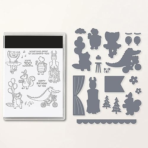 EBbels Stamps and Cutting Dies for Card Making, Transparente Metal Stempel Und Stanzen Set, DIY Scrapbooking Arts Crafts Stamping Handkonto-Dekor Für Weihnachten, Halloween (8) von EBbels