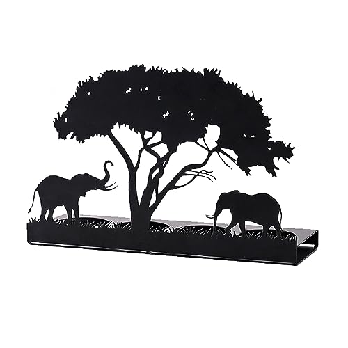 Teelichthalter, Metall Tier Kerzenteller, Silhouette Teelicht Kerzenhalter, Vintage Hohle Hirsch Elefant Giraffe Kerzenhalter Für Tisch, Wohnzimmer, Weihnachtsdekoration (Elefant) von EBbels