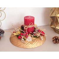 Adventskranz Mit Kerze-Holzkranz-Naturkranz-Weihnachtsdeko-Adventsdeko-Deko Advent-Adventsgesteck-Tischdeko-Rot-Gold-Weihnachtskranz-Deko Adventskranz Mit Kerze-Holzkranz-Naturkranz-Weihnachtsdeko-Adventsdeko-Deko Advent-Adventsgesteck-Tischdeko-Rot-Gold-Weihnachtskranz-Deko von EBmomente