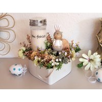 Ostergesteck-Grabkerze Ostern-Grabgesteck-Grabschmuck Kind-Geburtstag-Grabherz-Grabdeko-sternenkind-Frühling-Herz-Kindergrab-Ostern-Gesteck von EBmomente
