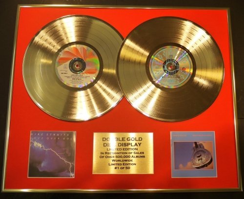 EC Dire Straits/Zweifache Goldene Schallplatte Display/Limitierte Edition/COA/ von EC
